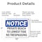 Signmission Private Beach To Lowest Tide No Trespassing OSHA Notice Sign, Aluminum, 10in W x 7in L, 2PK OS-2PACK-NS-A-710-L-17806 - alternate 6